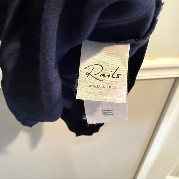 Rails high-waisted pullover midi-length skirt elastic waistband navy blue XXS - Picture 5 of 10